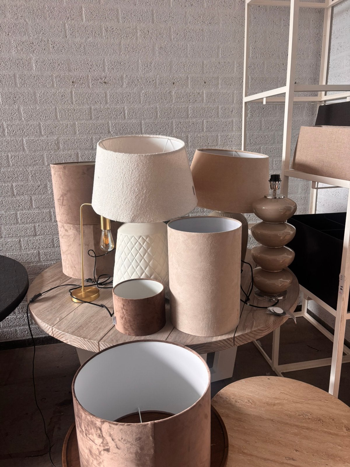 Riviera maison diverse lampen en kappen, Ophalen, Rond, Zo goed als nieuw, Aardewerk