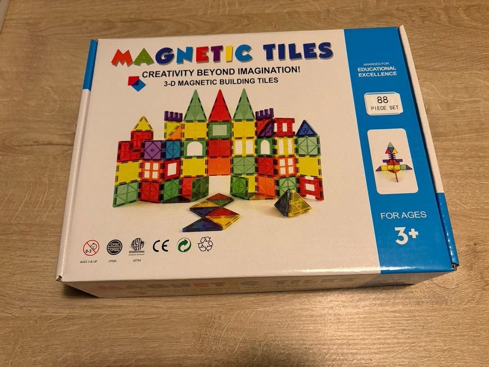 Magnetic Tiles 3D Bouwset - 88 Delen, Ophalen of Verzenden, Nieuw, Overige merken