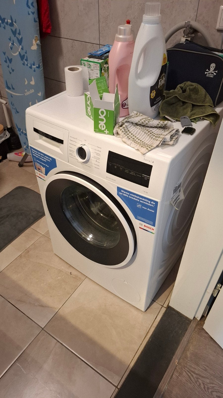 BOSCH WAN2827DNL Wasmachine - 8 kg, 1400 tpm, Ophalen, Zo goed als nieuw, 85 tot 90 cm, 1200 tot 1600 toeren