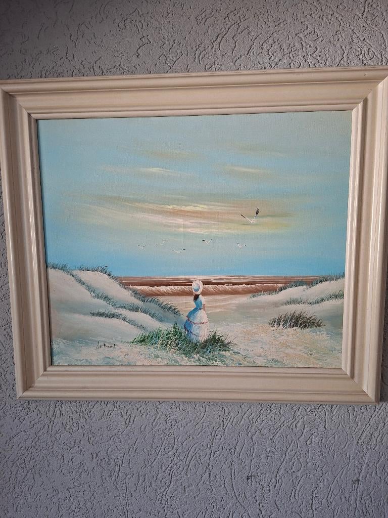 Olieverf schilderij, Antiek en Kunst, Kunst | Schilderijen | Klassiek, Ophalen of Verzenden