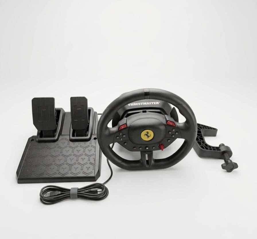 Thrustmaster Ferrari 488 GTB racestuur met pedalen, Ophalen of Verzenden, Zo goed als nieuw, Stuur of Pedalen, PlayStation 4