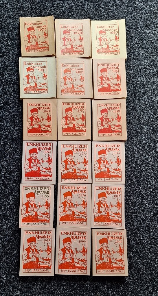 18 stuks enkhuizer almanak a 2,50 p.s. mag ook., Boeken, Geschiedenis | Vaderland, Ophalen, 20e eeuw of later, Gelezen, Enkhuizer almanak