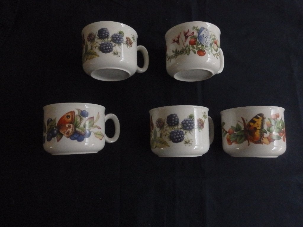 5x kopje Marjolein Bastin Libelle servies J&G Meakin, Overige merken, Ophalen of Verzenden, Zo goed als nieuw, Overige stijlen