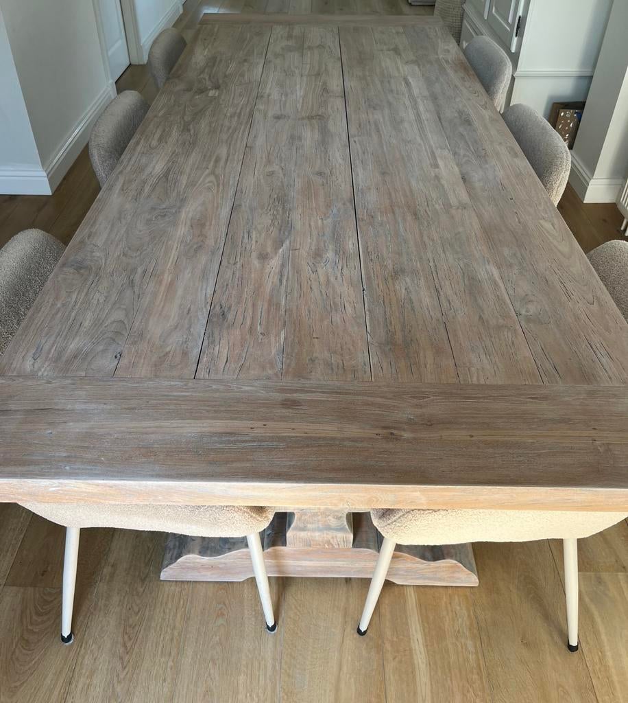 Kloostertafel eettafel 240, Huis en Inrichting, Tafels | Eettafels, Ophalen, 100 tot 150 cm, 200 cm of meer, Zo goed als nieuw