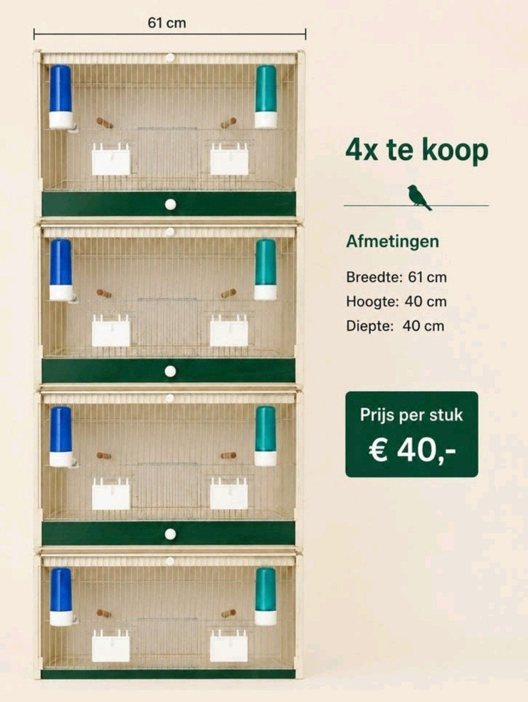 2 heesakker broedkooien, Ophalen, Gebruikt, Kunststof, Broedkooi of Kweekkooi