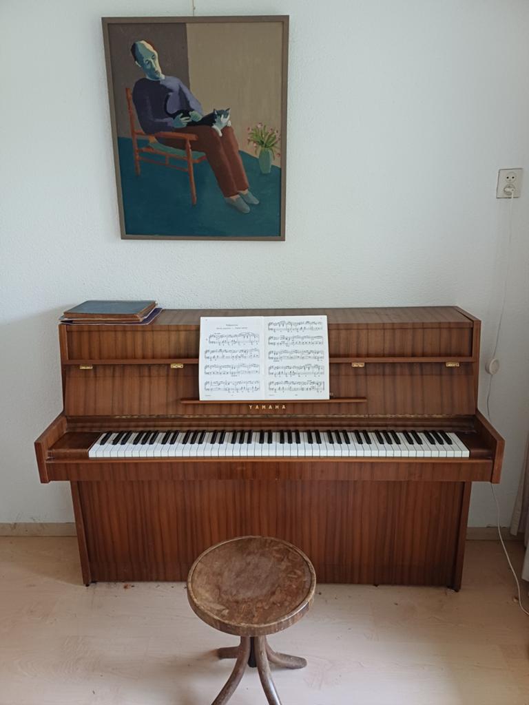 Yamaha M1 Akoestische Piano - Ophalen Groningen, Muziek en Instrumenten, Piano's, Ophalen, Gebruikt, Bruin, Piano