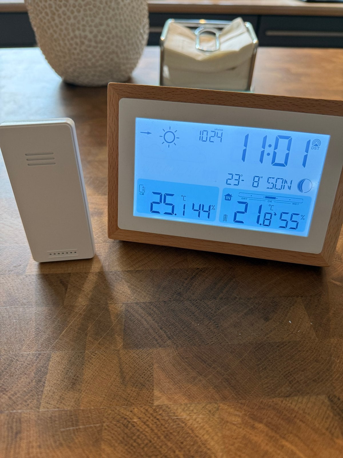 Digitaal Weerstation met Buitensensor - Nieuwstaat, Audio, Tv en Foto, Weerstations en Barometers, Ophalen, Zo goed als nieuw