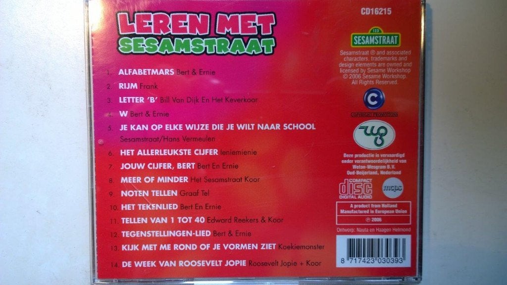 Sesamstraat - Leren met Sesamstraat, Cd's en Dvd's, Cd's | Kinderen en Jeugd, 6 tot 9 jaar, Ophalen of Verzenden, Zo goed als nieuw