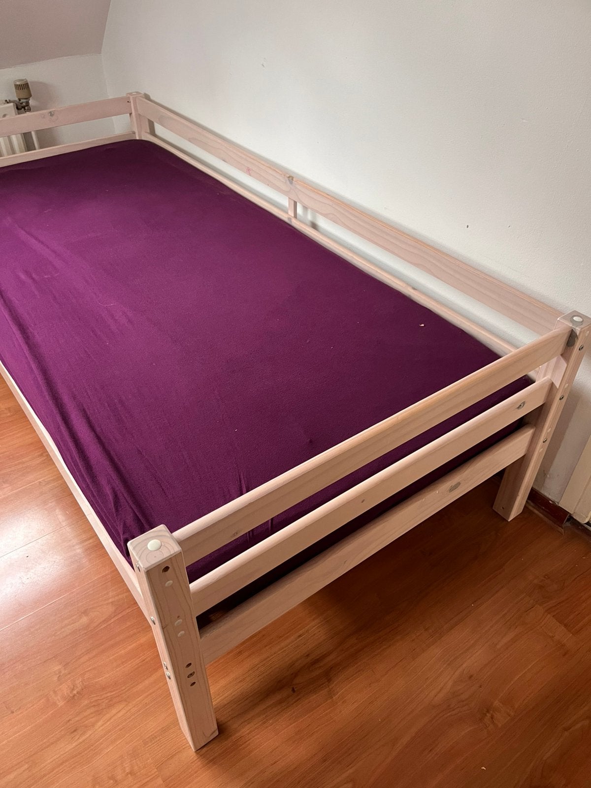 1-persoonsbed 90x200cm incl matras, 85 tot 100 cm, Gebruikt, 180 cm of meer, Ophalen