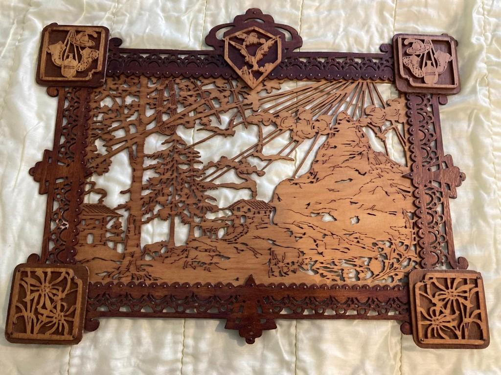 houtsnijwerk uit Indonesië, Houtsnijwerk, Handgemaakt, Scène, Hout