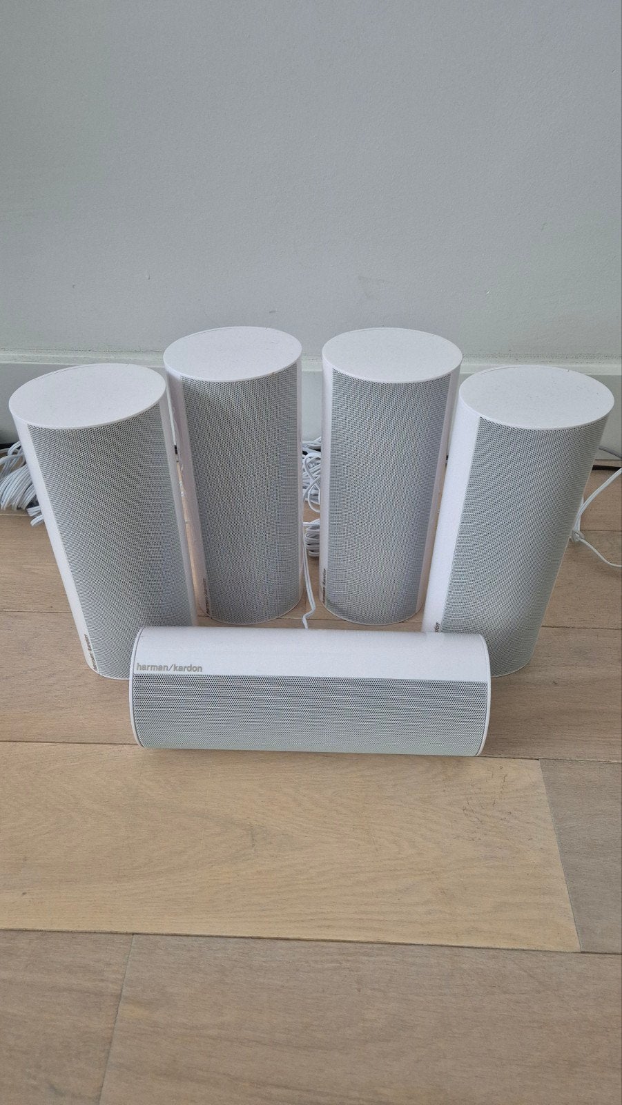 Harman Kardon HKTS 30 Speakerset Wit - Zo goed als nieuw, Speakerset, Ophalen of Verzenden, Zo goed als nieuw, Geschikt voor surround/home cinema