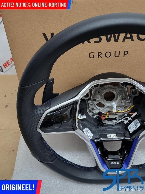 Stuurwiel STUUR VW Golf 8 VIII GTE FLIPPERS BLAUWE STICKSELS, Auto-onderdelen, Volkswagen, Nieuw, Ophalen of Verzenden, Volkswagen