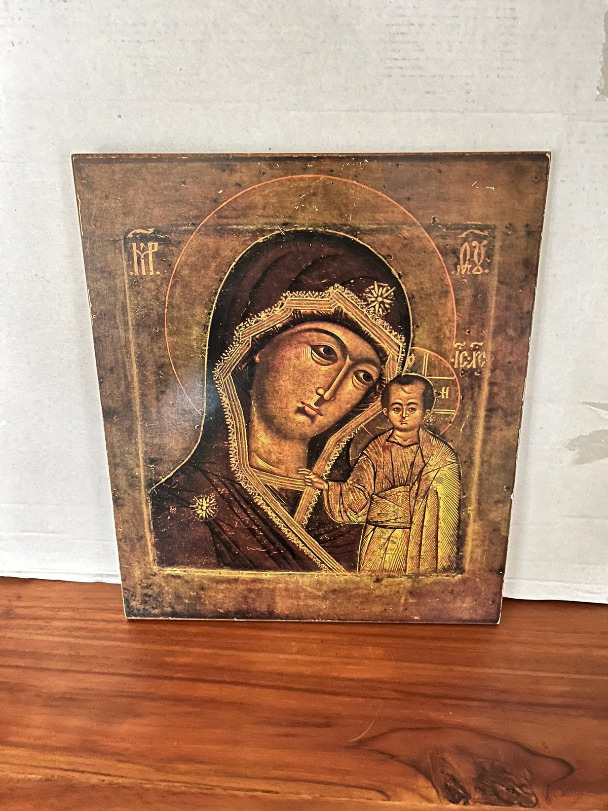 Icoon Maria met Jesus, Antiek en Kunst, Ophalen of Verzenden