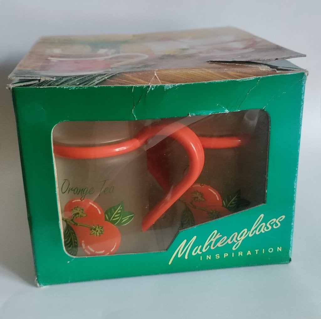 Vintage 80's set glazen Malteaglass, Ophalen of Verzenden