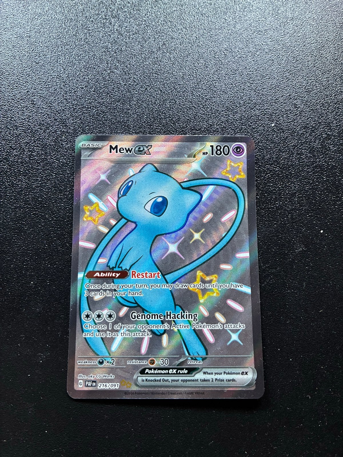 Mew EX Full Art Pokémon Kaart (216/091) - Foil, Ophalen of Verzenden, Nieuw, Losse kaart, Foil