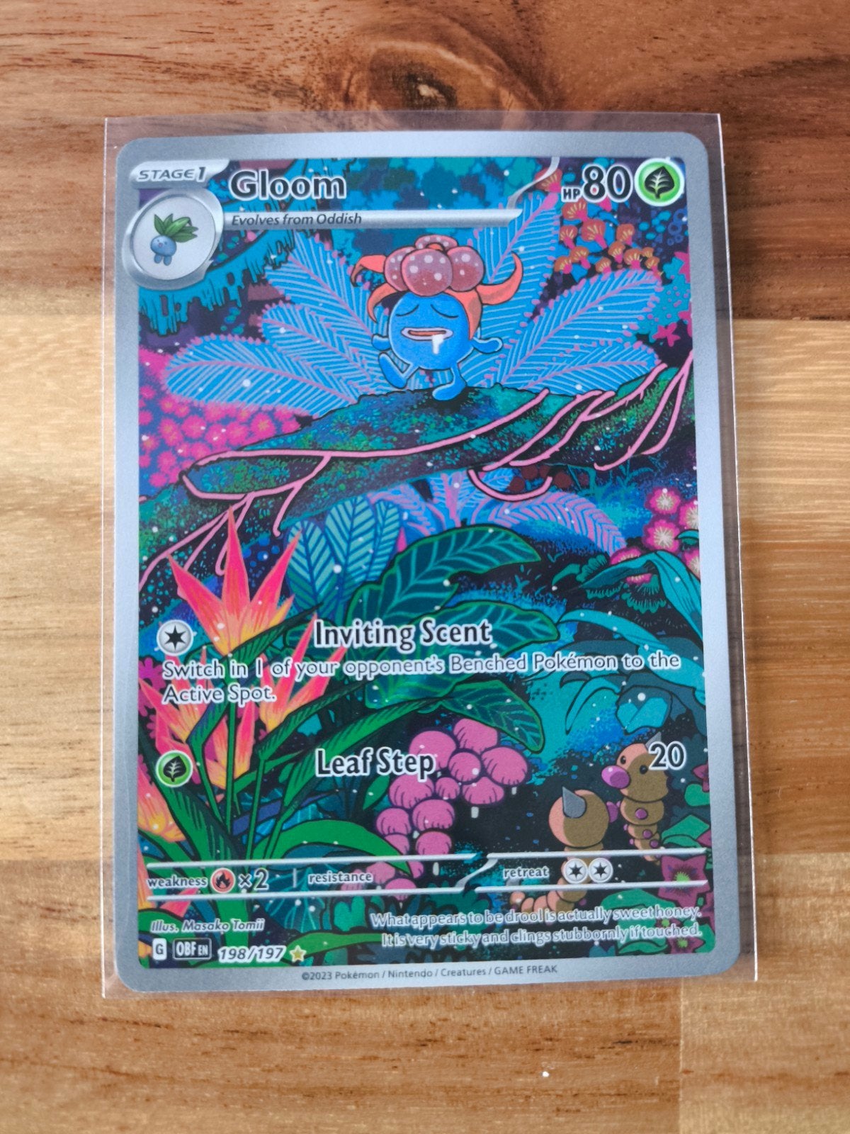 Pokemon Kaart Gloom 198/197 Illustratie Rare, Ophalen of Verzenden, Zo goed als nieuw, Losse kaart
