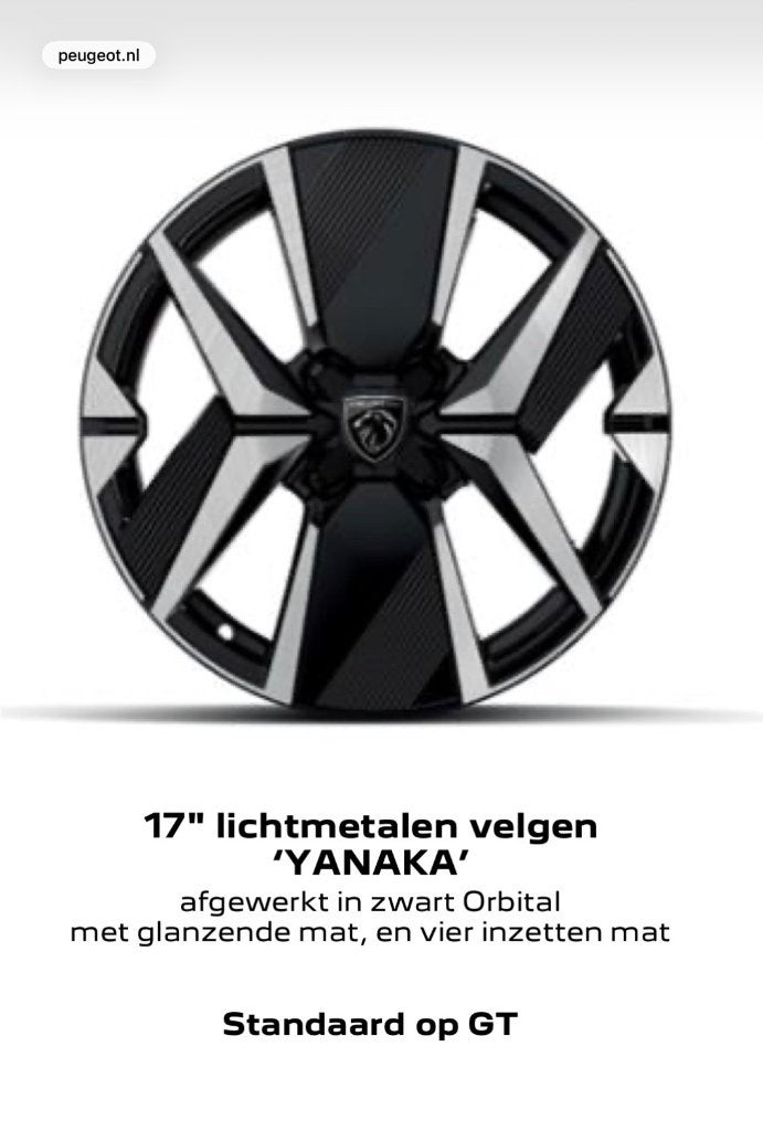 Peugeot Yanaka 17" velgen met Michelin Primacy4 zomerbanden, Ophalen, Nieuw, 17 inch, Band(en)