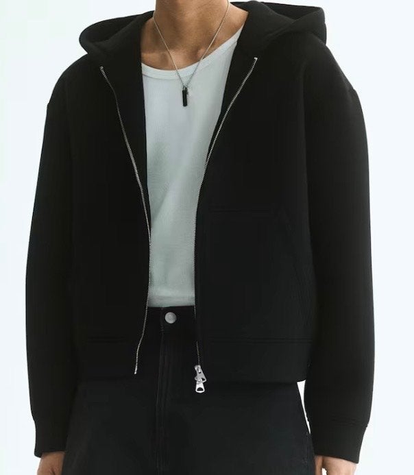 H&M Scuba Hoodie Zwart Maat L - Nieuw met kaartjes, Ophalen of Verzenden, Nieuw, Maat 52/54 (L), Zwart