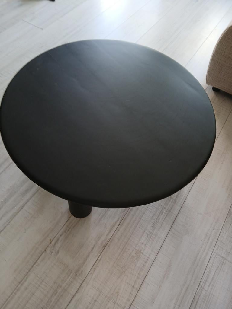 Salontafel zwart rond, Huis en Inrichting, Ophalen, 50 tot 100 cm, Rond, 50 tot 100 cm