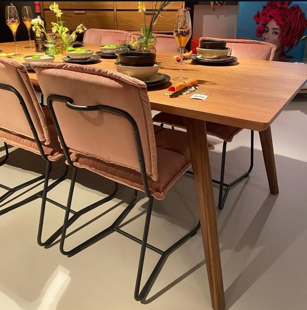 Eettafel Chervil – Japandi / Mid Century Modern NIEUW DOOS, Huis en Inrichting, 150 tot 200 cm, Vijf personen of meer, Rechthoekig