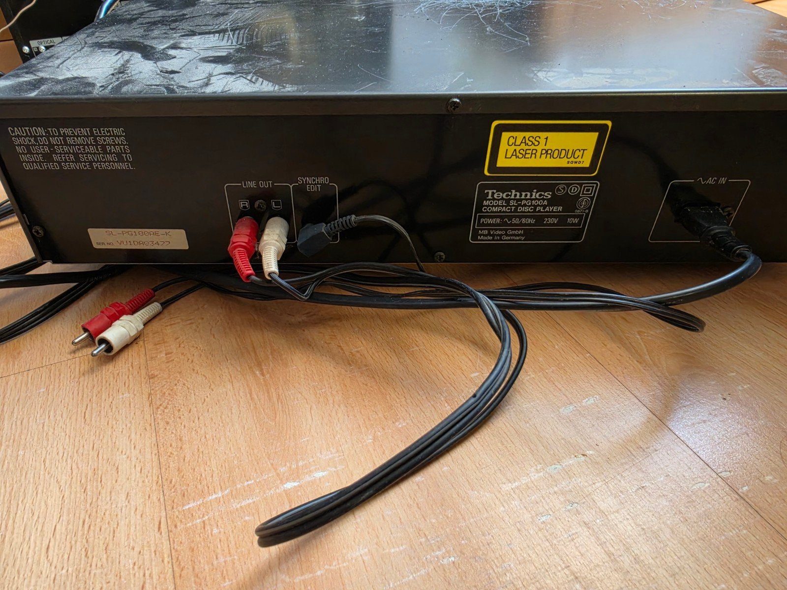 Technics SL-PG100A Compact Disc Speler - Gebruikt, Ophalen of Verzenden, Gebruikt, Technics