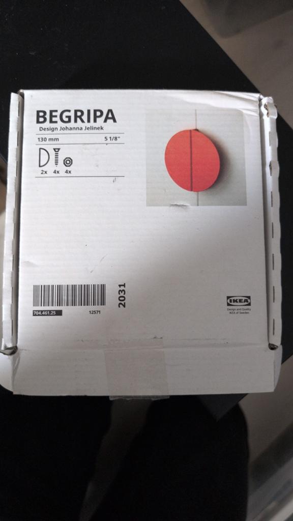 IKEA Begripa Deurknop Rood - Design Johanna Jelinek, Nieuw, Kunststof, Ophalen of Verzenden, Modern