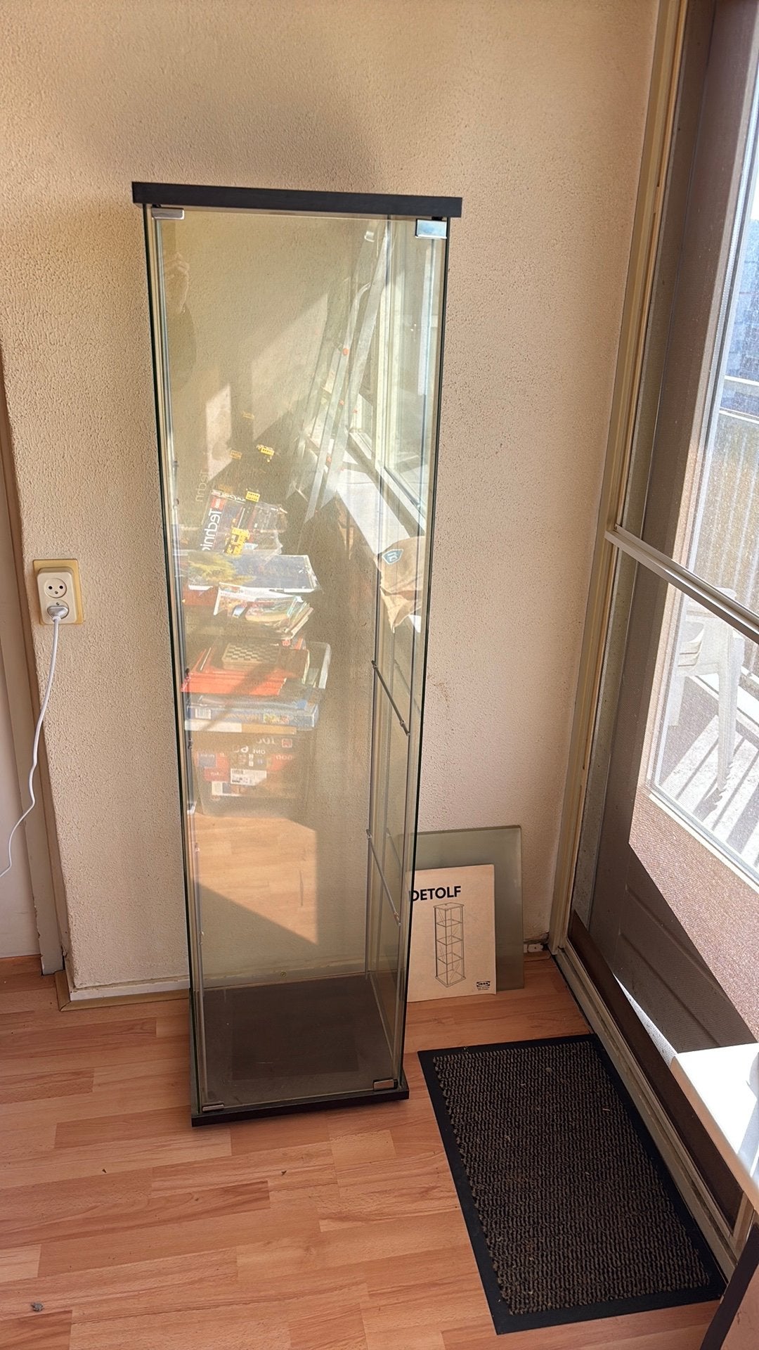 Ikea Detolf vitrinekast compleet, Ophalen, Gebruikt, 50 tot 100 cm, Minder dan 100 cm