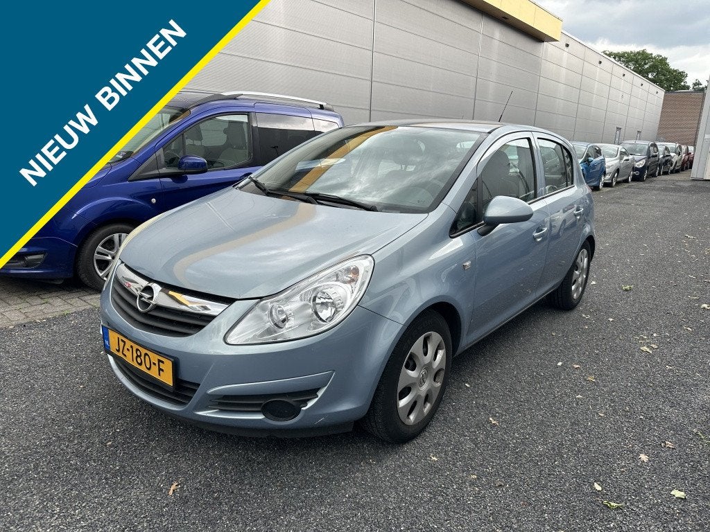 Opel Corsa 1.2-16V Cosmo (bj 2008), Gebruikt, 4 cilinders, Blauw, 1229 cc
