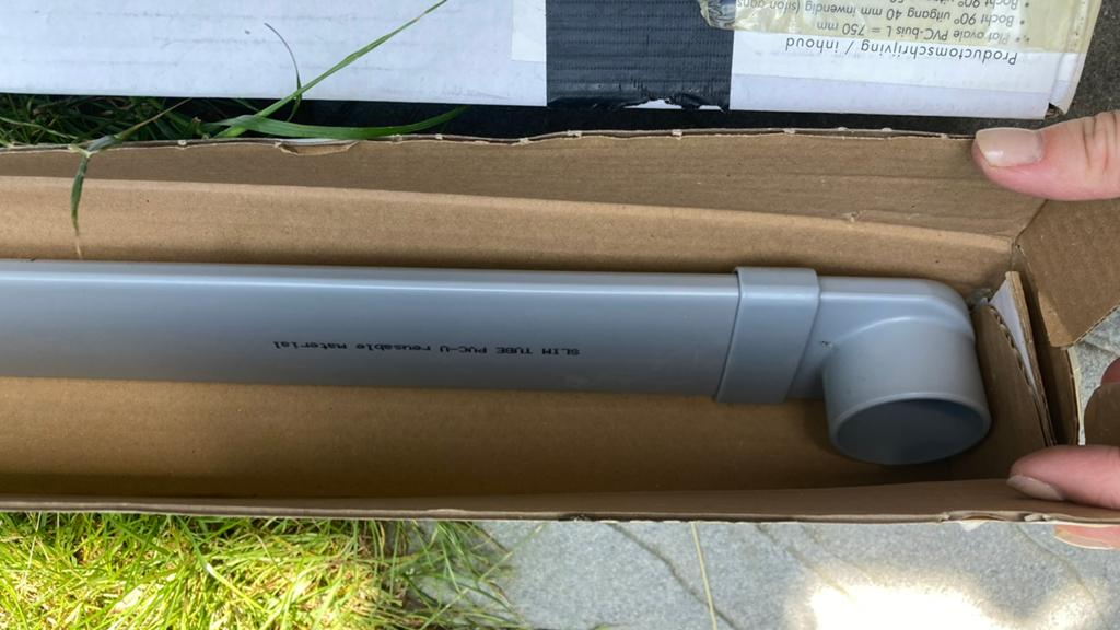 2x Slim tube sifon afvoerbuis pvc onzichtbare afvoerbuizen, Afvoer, Pvc, Verzenden, Nieuw