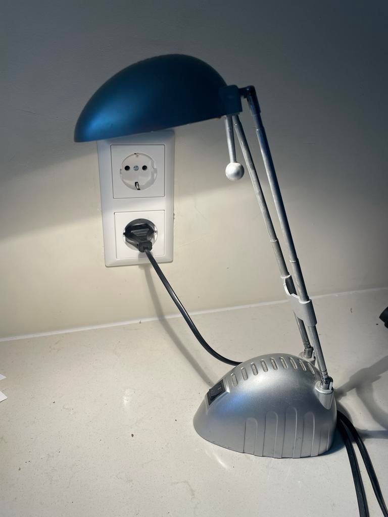 Klassieke zilverkleurige IKEA bureaulamp, Ophalen of Verzenden, Gebruikt