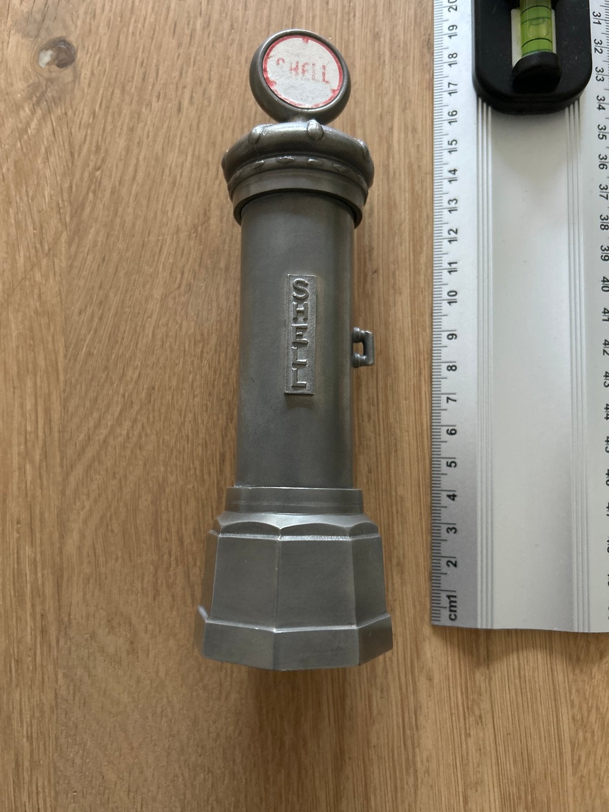 Vintage tinnen Shell Benzinepomp  - Decoratief Item, Ophalen of Verzenden, Gebruikt