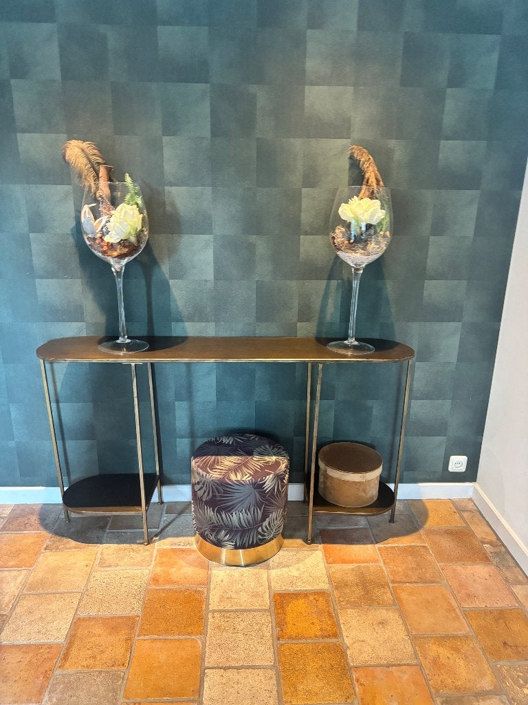 Side table met accessoires., Ophalen, Zo goed als nieuw, 25 tot 50 cm, Rechthoekig