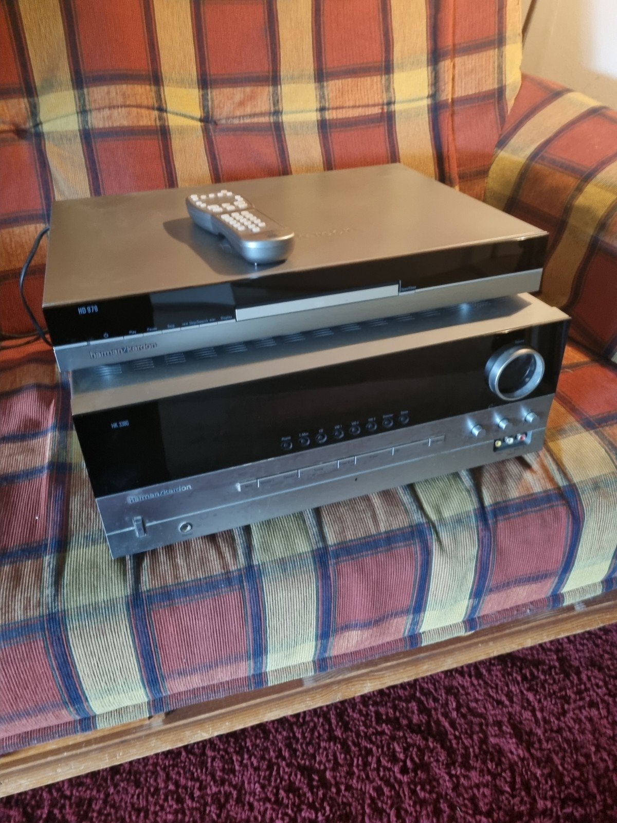 Harman/Kardon HK 3380 Receiver & HD 970 CD-speler, Overige merken, Gebruikt, Ophalen of Verzenden, 60 tot 120 watt