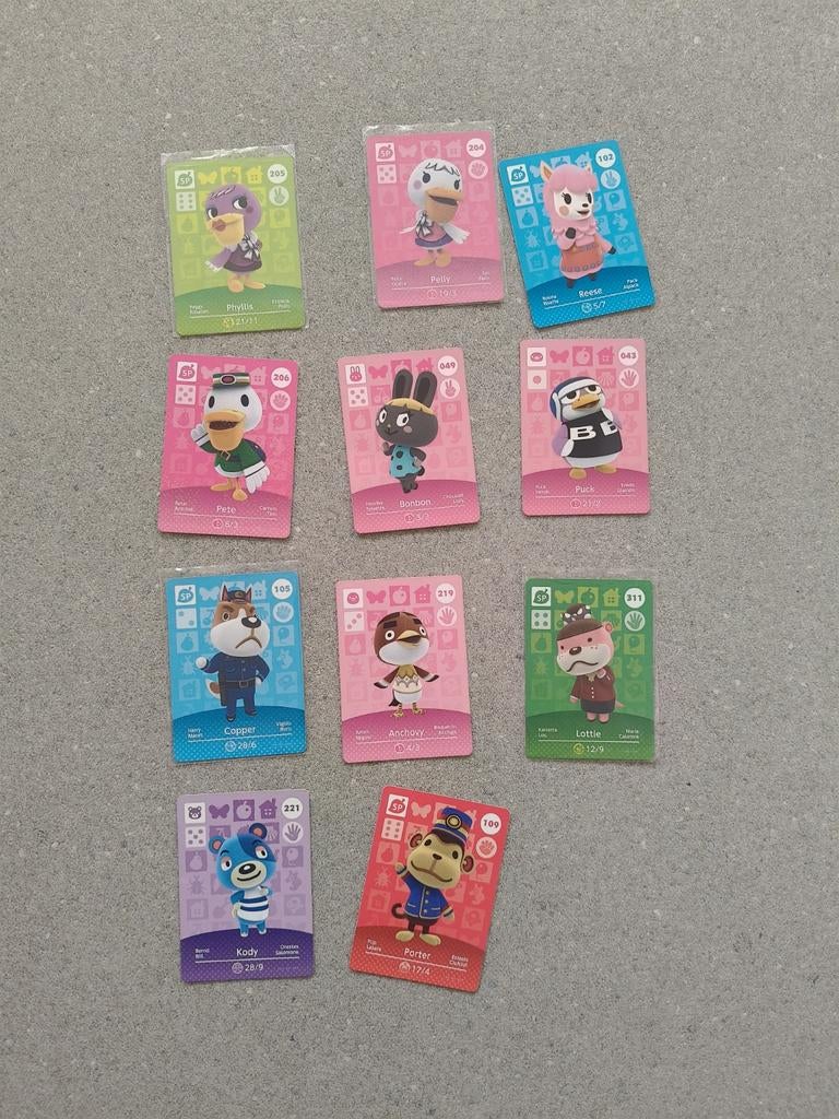 Diverse Animal Crossing Amiibo kaarten - 11 stuks, Ophalen of Verzenden, Zo goed als nieuw, Meerdere kaarten