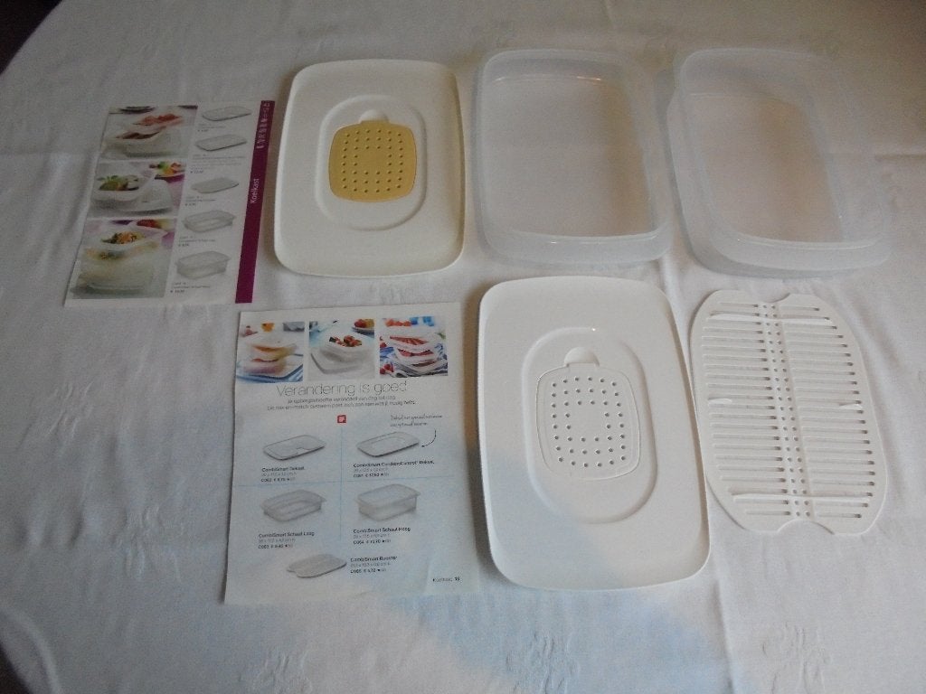 tupperware combie smart wit en geel, Ophalen of Verzenden, Zo goed als nieuw, Wit, Overige typen