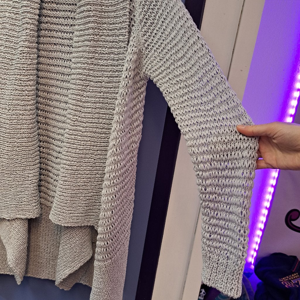 Claudia Sträter licht grijs "gehaakt' vest lang mt 38 47852, Maat 38/40 (M), ., Ophalen of Verzenden, Zo goed als nieuw