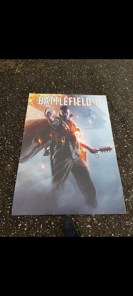 Battlefield 1 Reclame Poster PlayStation 4, Ophalen, Online, Gebruikt, Vanaf 18 jaar
