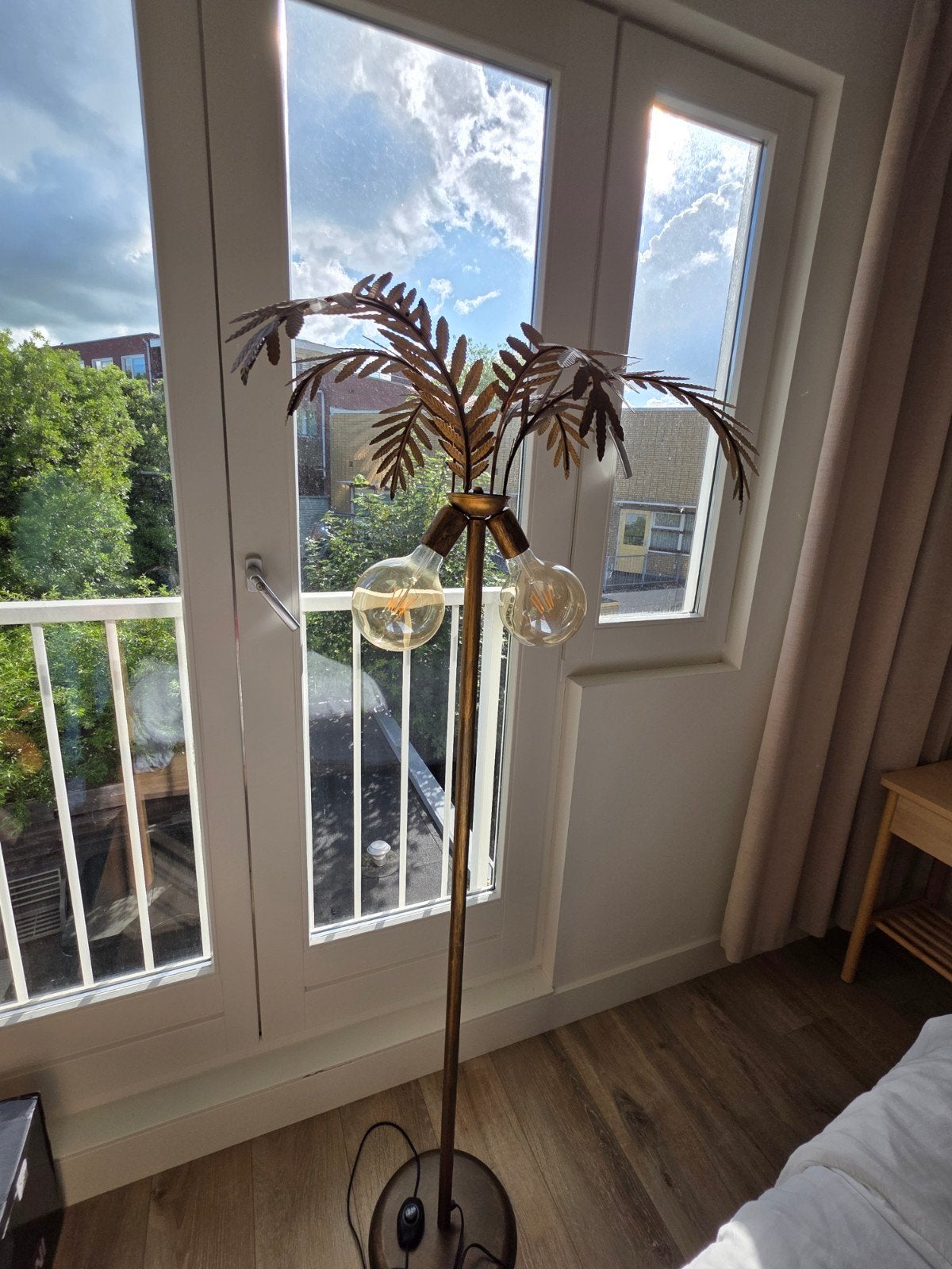 Botanica Vloerlamp met warme verlichting, 156cm, Botanisch, Modern, Ophalen of Verzenden, Zo goed als nieuw, Metaal
