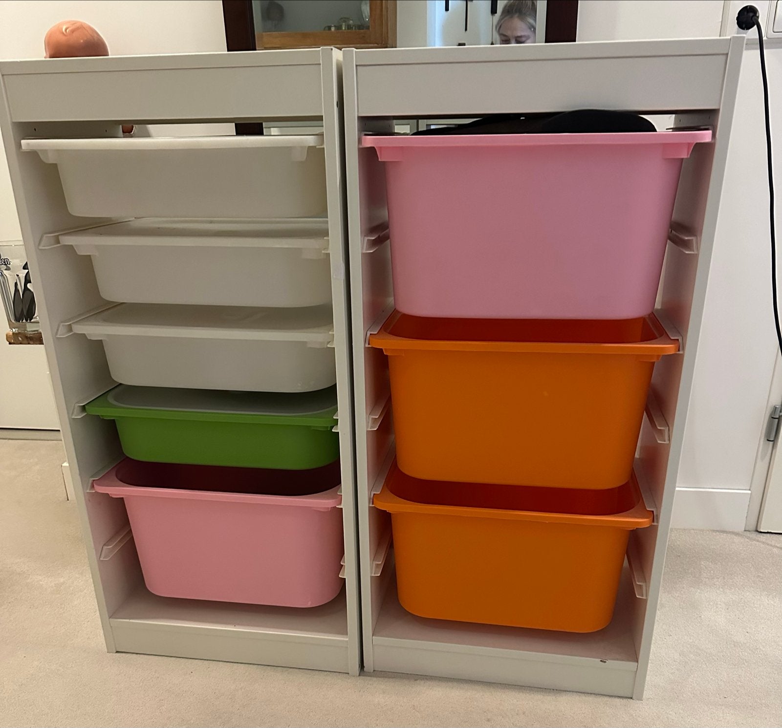 2x IKEA Trofast kast, Kinderen en Baby's, Kinderkamer | Commodes en Kasten, Ophalen of Verzenden, Zo goed als nieuw, Minder dan 50 cm