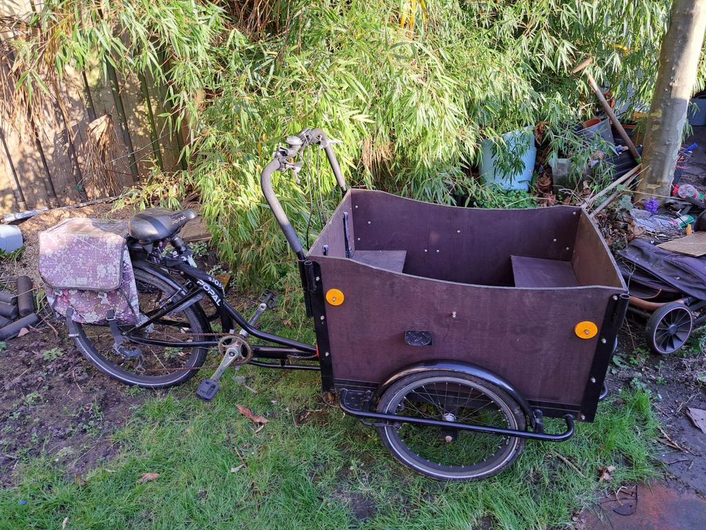 Popal Cangoo bakfiets opknapper, Overige merken, 4 kinderen of meer, Gebruikt, Huif