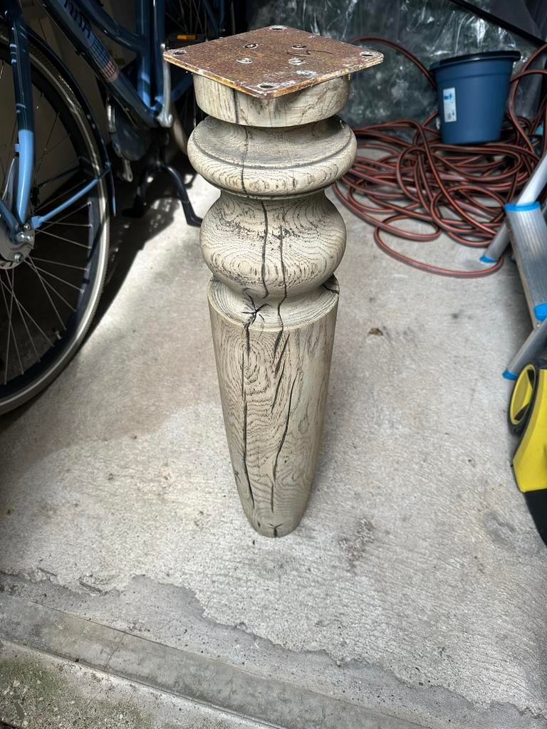 Eettafel poten massief hout 4 stuks, Huis en Inrichting, Woonaccessoires | Zuilen en Pilaren, Ophalen of Verzenden, Zo goed als nieuw