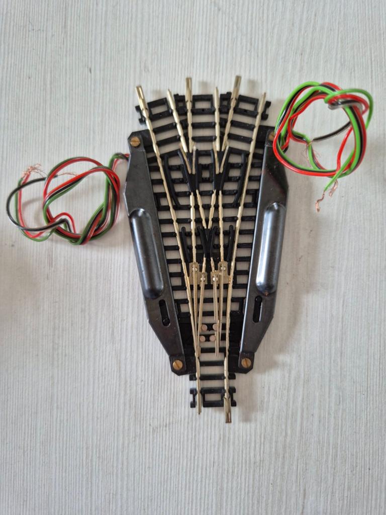 Roco N-spoor elektrische driewegwissel, Gebruikt, Gelijkstroom, Rails, Ophalen of Verzenden
