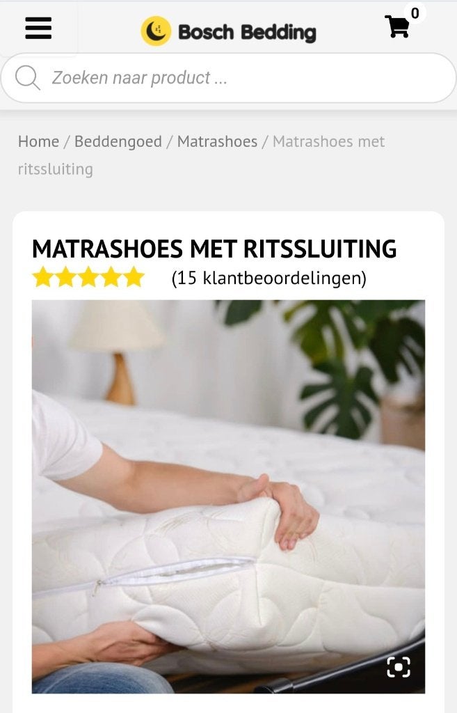 Matrashoes, Ophalen, Matrasbeschermer, Wit, Overige materialen
