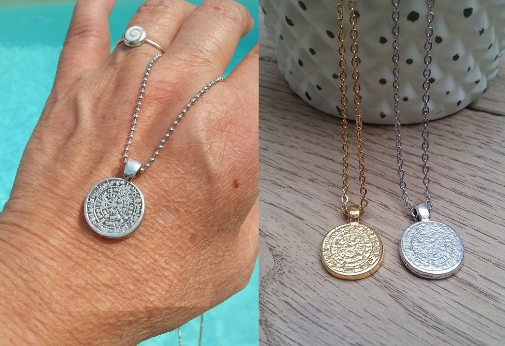 Ibiza Bohemian Munt Ketting. Alleen nog in Goudkleur, Sieraden, Tassen en Uiterlijk, Kettingen, Verzenden, Nieuw, Goud, Overige materialen