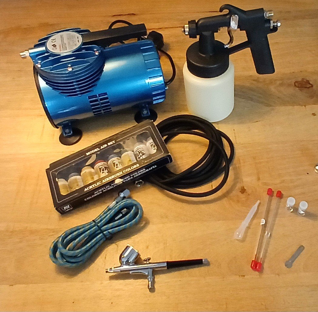 Nieuwe airbrush set inclusief compressor, Ophalen of Verzenden, Nieuw