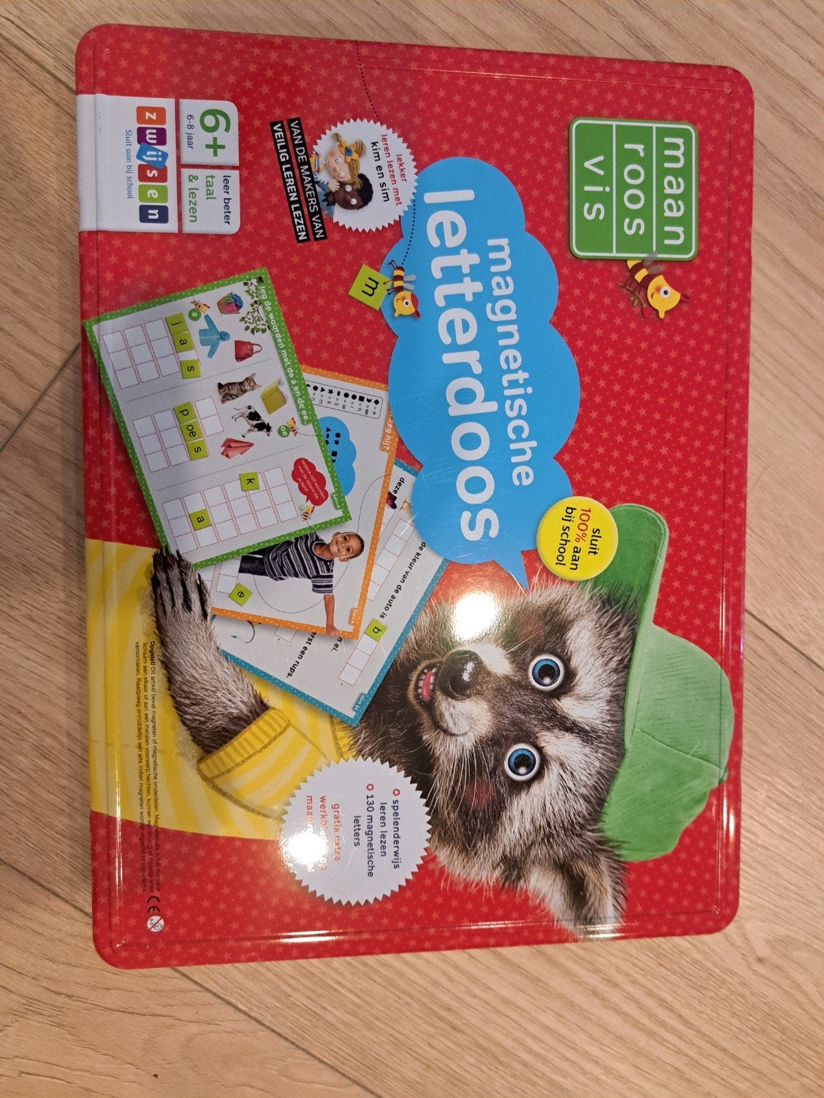 Maan Roos Vis Magnetische Letterdoos - Leren Lezen, Kinderen en Baby's, Ophalen of Verzenden, Zo goed als nieuw, Taal en Lezen