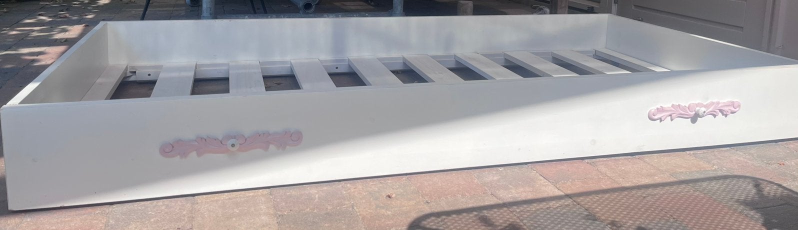 Bedlade Opsetims bed, Ophalen, Zo goed als nieuw, 180 cm of meer, 85 tot 100 cm