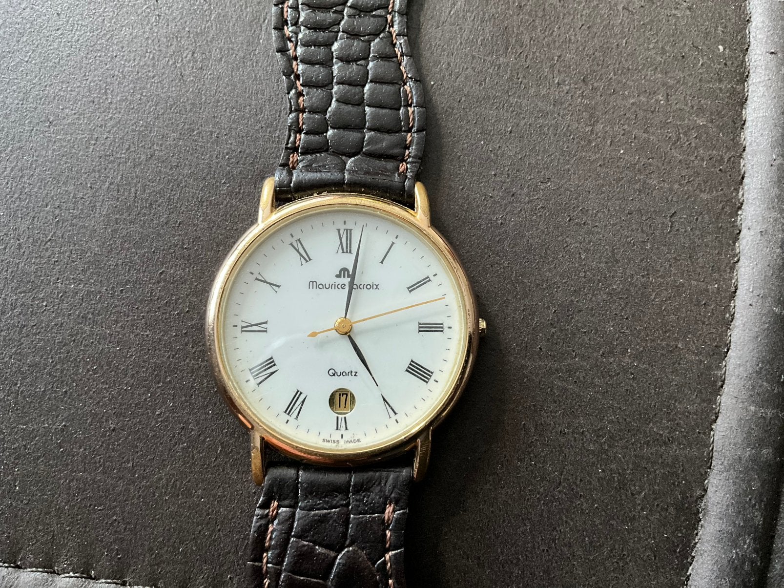 Maurice lacroix  horloge, Ophalen of Verzenden, Zo goed als nieuw, Leer, Overige merken