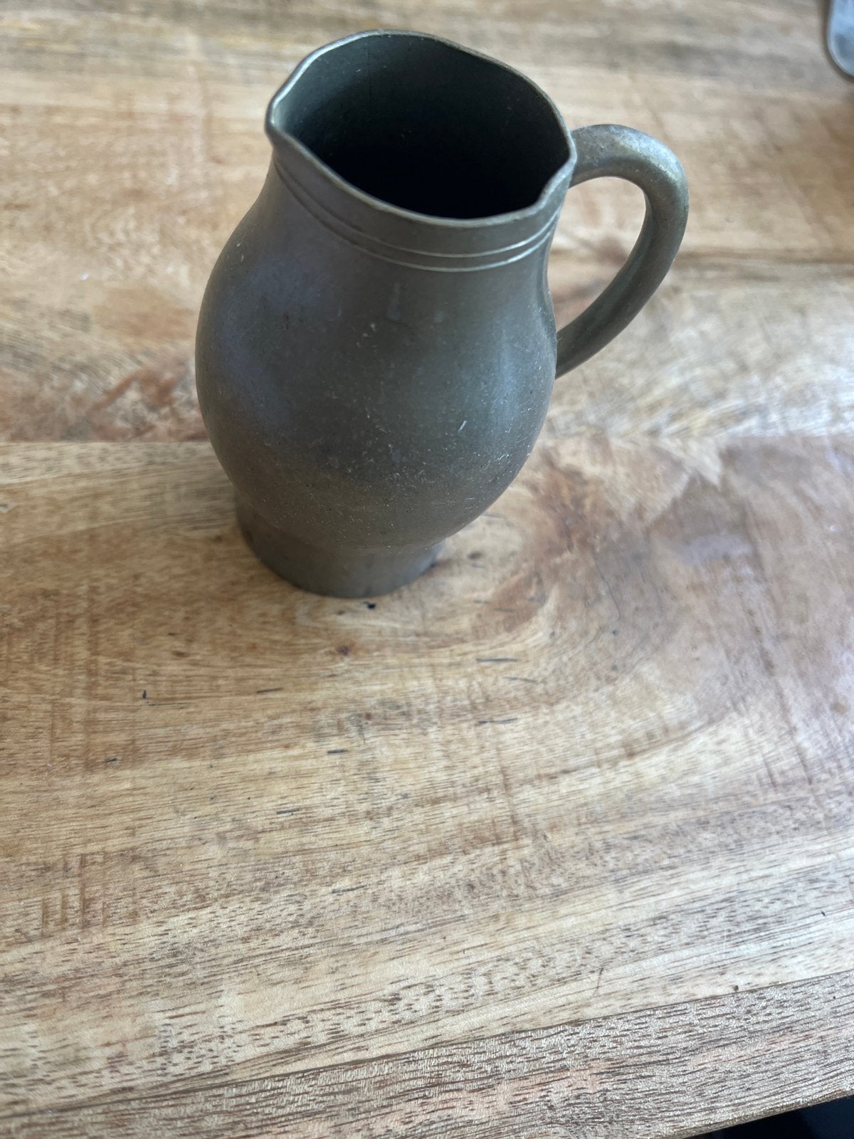 Antieke tinnen kan - Vintage tinnen kruik, Antiek en Kunst, Antiek | Tin, Ophalen of Verzenden