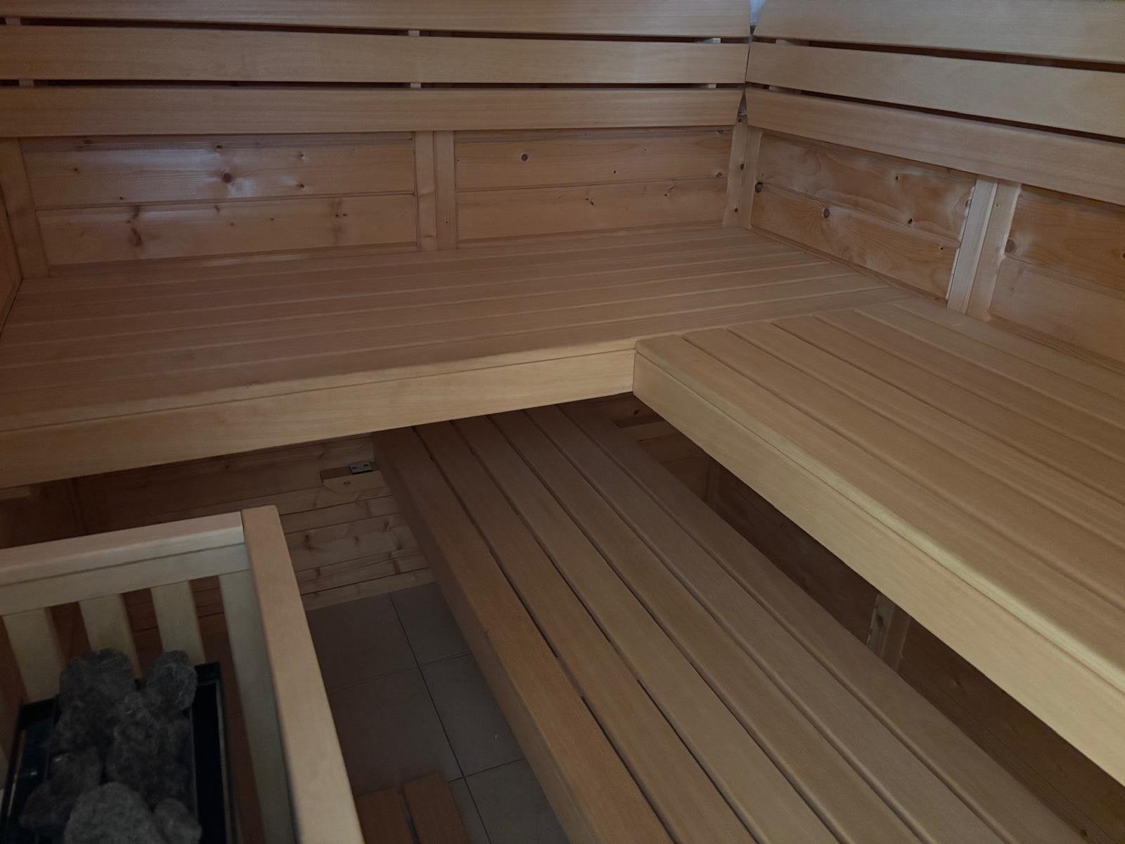 Complete Finse Sauna - Zo goed als nieuw, Sport en Fitness, Ophalen, Zo goed als nieuw, Fins of Traditioneel, Complete sauna